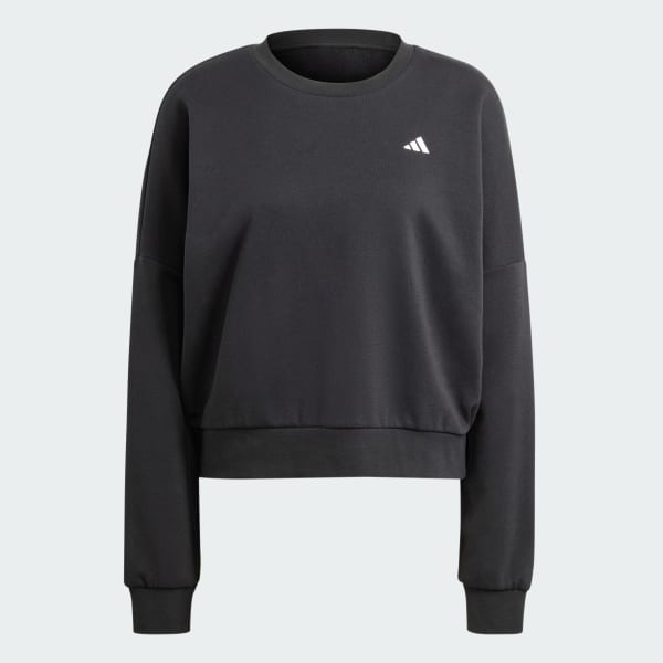 adidas Essentials Small Logo Feel Cozy Sweatshirt Black adidas New Zealand