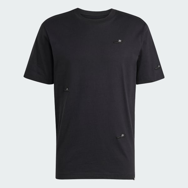 Black Lounge Slides Graphic Tee