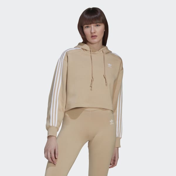 adidas adicolor Classics Cropped Hoodie - Beige | adidas Deutschland