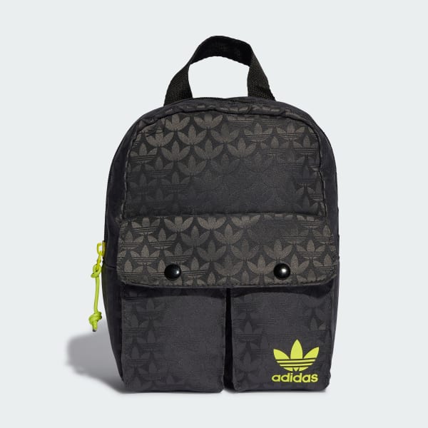 Black Trefoil Monogram Jacquard Mini Backpack