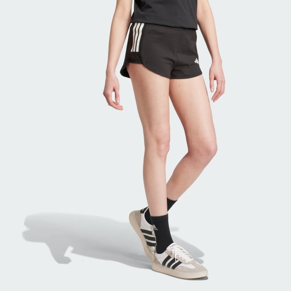 Black Tiro Cut 3-Stripes Fitted Shorts