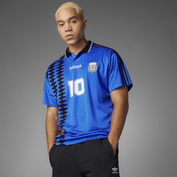 1994　adidas アディダス アルゼンチン代表 ホームユニフォーム　　M アディダス アルゼンチン 1994 アウェイジャージー - ブルー