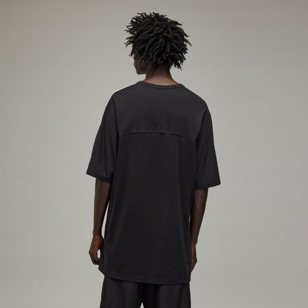 Black Y-3 3-Stripes Short Sleeve Tee
