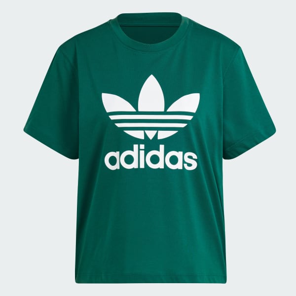 Polera Adicolor Trifolio Boxy Verde adidas adidas Chile