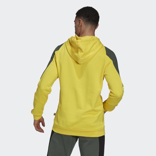 Geel Future Icons Embroidered Badge of Sport Hoodie LA464