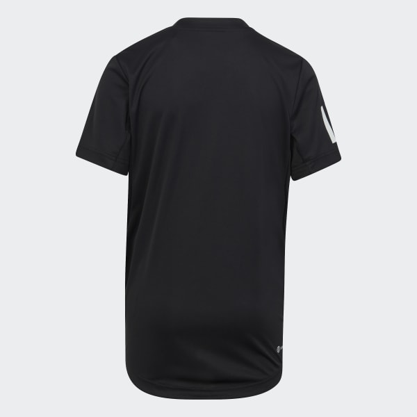 Negro Playera de Tenis Club 3 Franjas