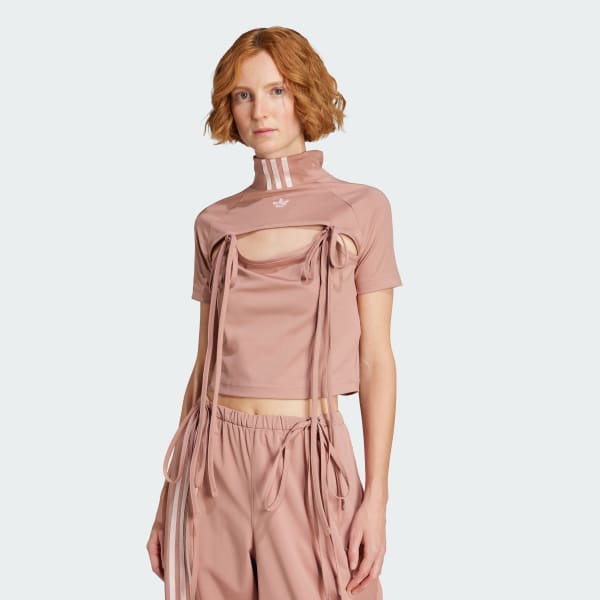 adidas Ribbon Cut Out Crop Top - Pink | adidas Malaysia