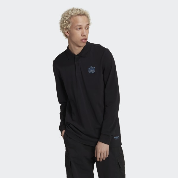 Schwarz Graphics Campus Long Sleeve Polo Shirt CX381