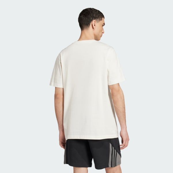 White Outlined Trefoil Tee