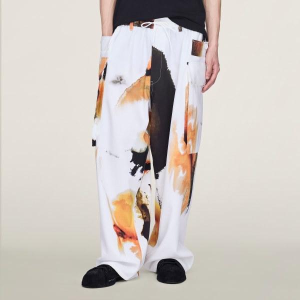 White Y-3 AOP Sport Uniform Cargo Pants