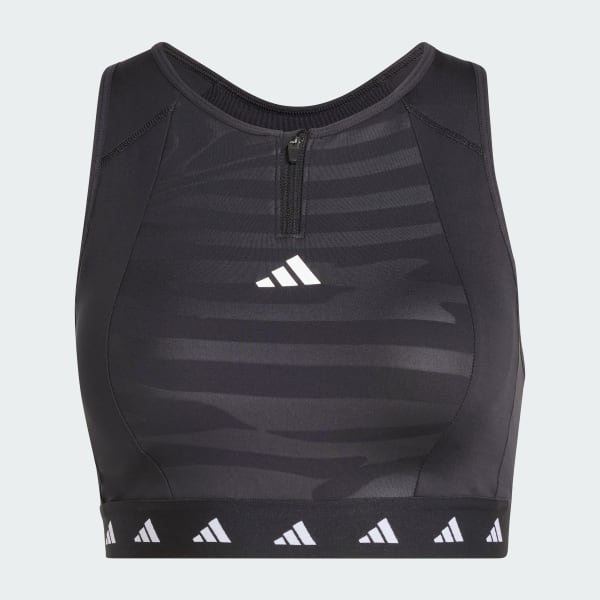  adidas Women's Training Techfit Bra, Black/3 Stripe Print,  X-Large : Clothing, Shoes & Jewelry