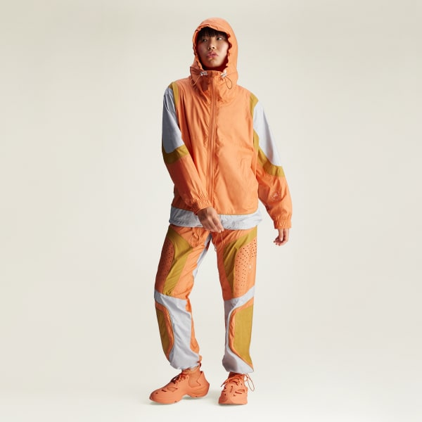 Adidas stella mccartney orange jacket deals