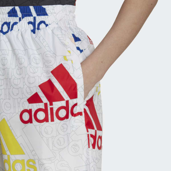 Hvit Essentials Multi-Colored Logo Loose Fit Woven bukse O1218