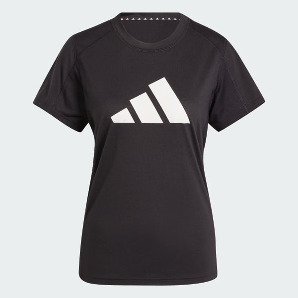 Negro Camiseta de Entrenamiento Train Essentials Big Performance Logo