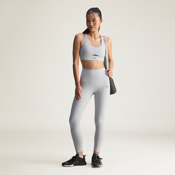 Grey adidas By Stella McCartney Yoga Bra