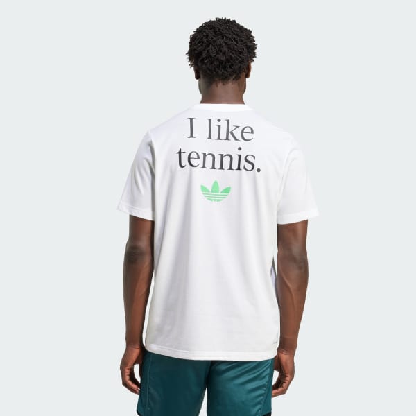 Hvid Tennis Graphic T-shirt