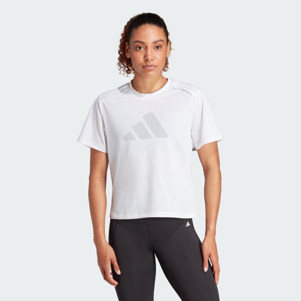 bílá Power Performance Big Logo T-Shirt