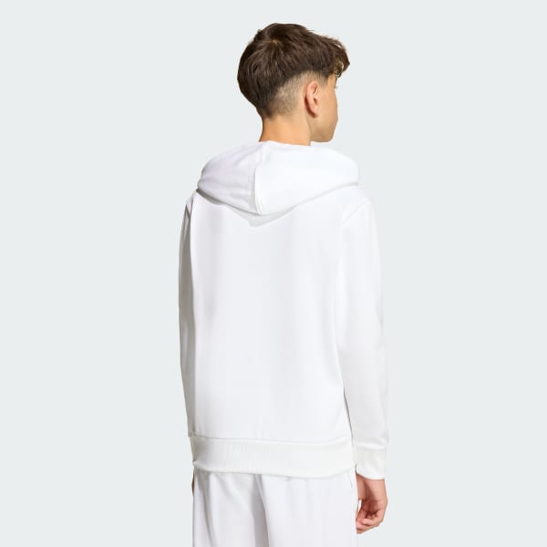 Blanc Sweat-shirt à capuche molleton adidas Slogan