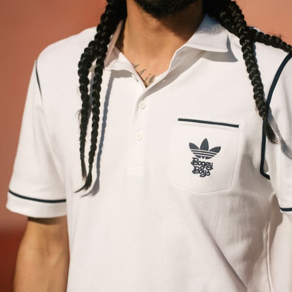 👕adidas x Bogey Boys Polo Shirt - White | Free Shipping