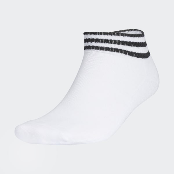 White Recycled Materials 3-Stripes Ankle Socks ZR537