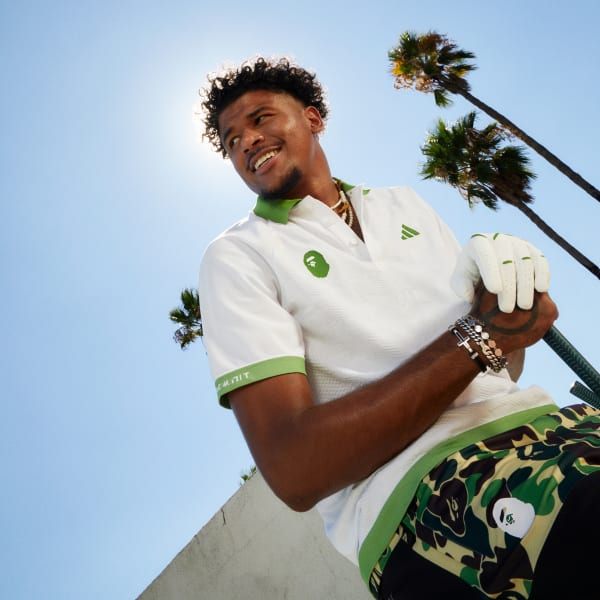 adidas BAPE x adidas Short Sleeve Golf Polo Shirt - White