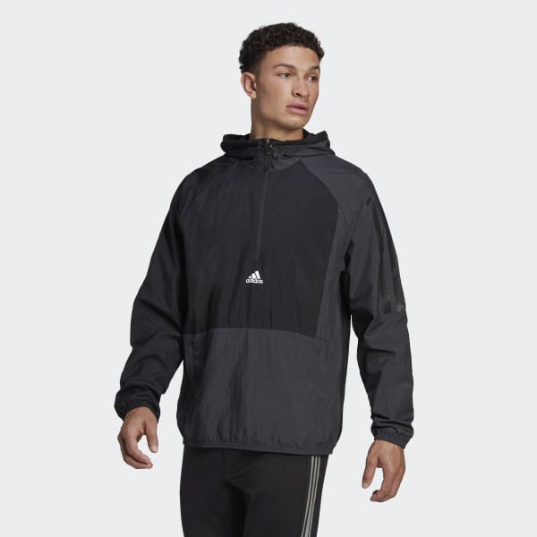 Chaqueta Deportiva Training Medio Cierre Colorblock - Negro adidas ...