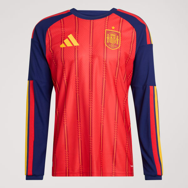Rojo Camiseta manga larga primera equipación España 26 Oficial