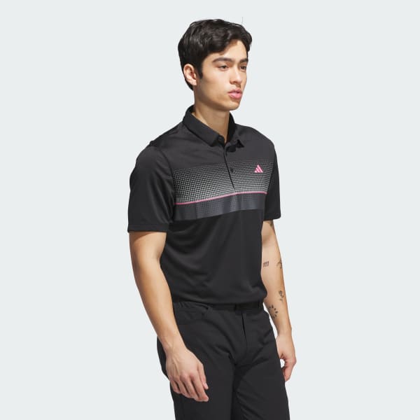 Hitam Polo Shirt Performance Allover Print