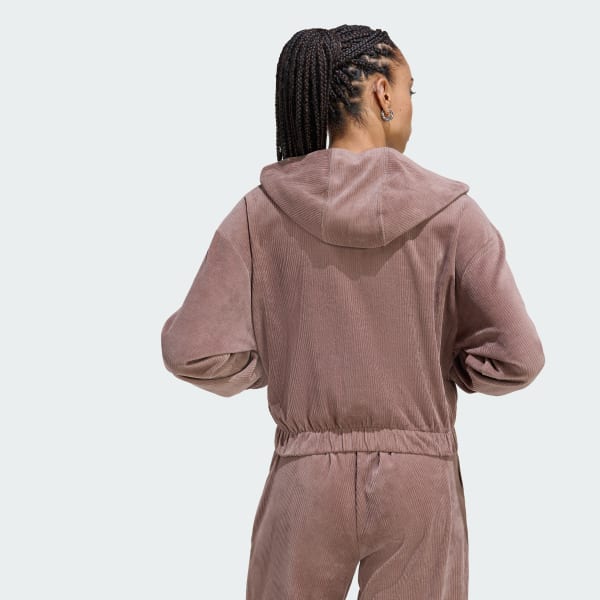 Brown Essentials Chenile Track Top