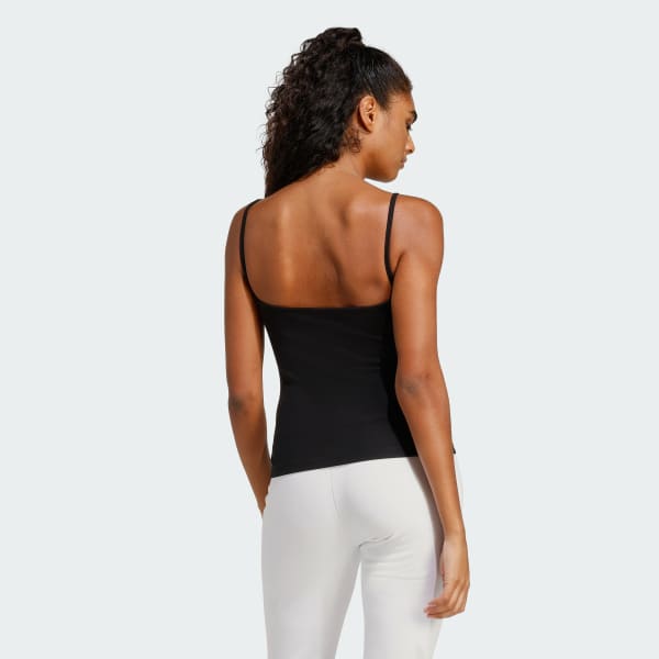 zwart Seasonal Essentials Geribbelde Topje