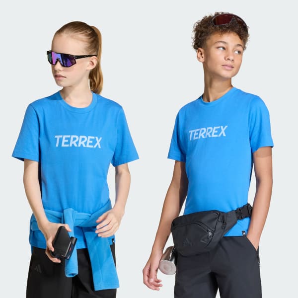 Azul Polera Terrex Multi Logo para Niños
