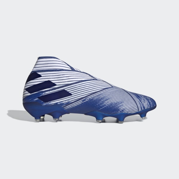 Botas de fútbol Nemeziz 19+ para césped natural seco azules y blancas para  mujer | adidas España