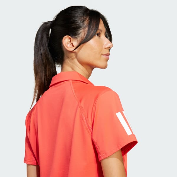 adidas Club Tennis Climacool 3-Stripes Polo Shirt - Red