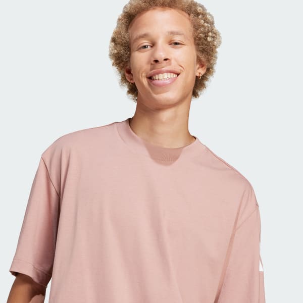 adidas Essentials Loose Fit 3 Bar Logo Tee - Pink | Free adidas Essentials Loose Fit 3 Bar Logo Tee - Pink | Free