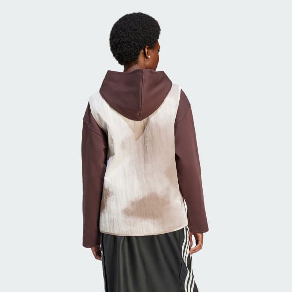 Beige Zip-Up Vest