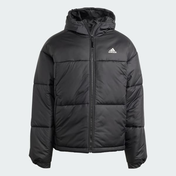 Adidas originals three stripe padded jacket in red clearance