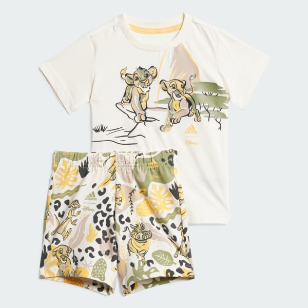 Blanco Conjunto Disney Lion King Polo y Shorts