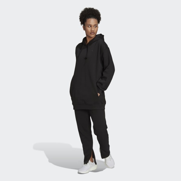 adidas ALL SZN Fleece Long Hoodie - Black | Women's Lifestyle | adidas US