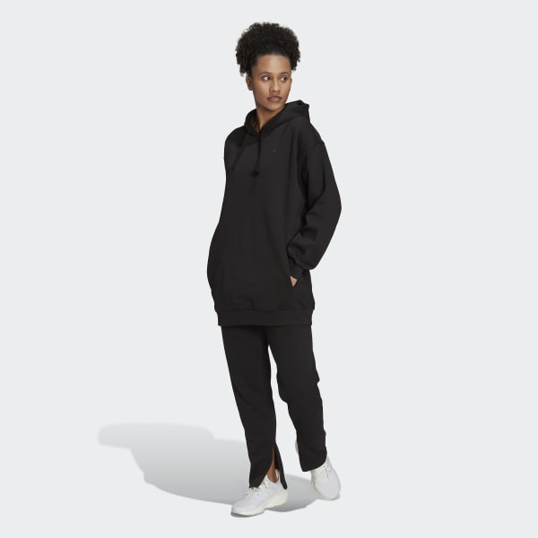 Sort ALL SZN Fleece Long hættetrøje CX577