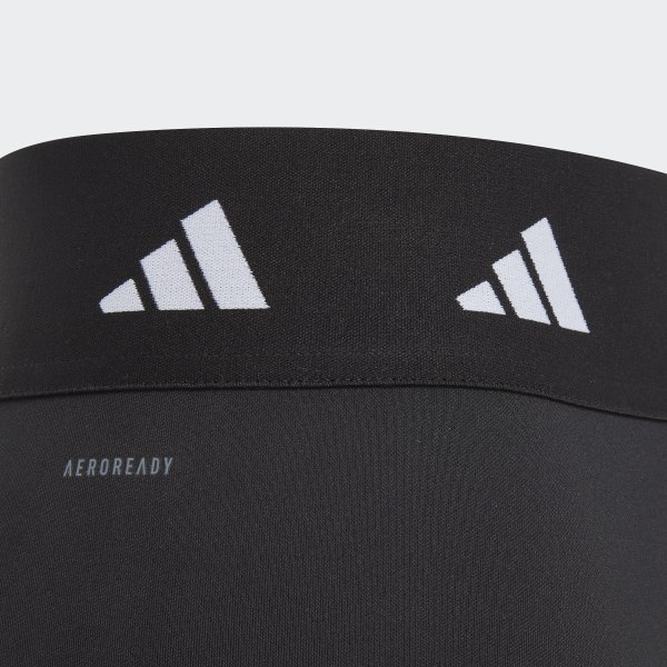 Preto Shorts Legging AEROREADY Techfit Infantil