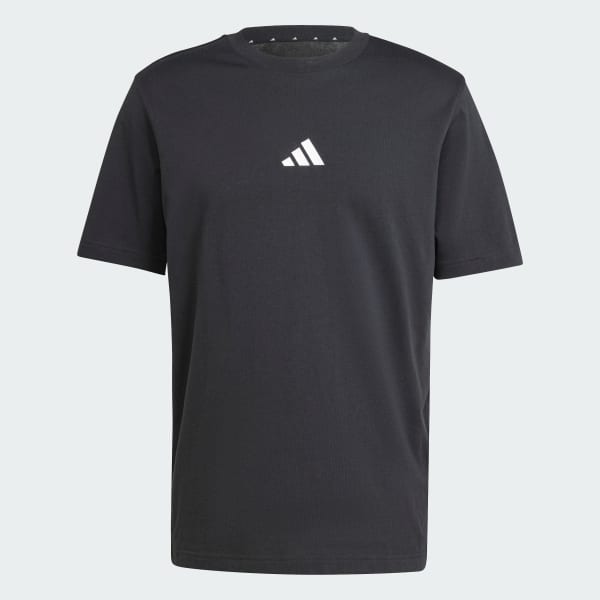 Black Essentials Small Logo Single Jersey Tee