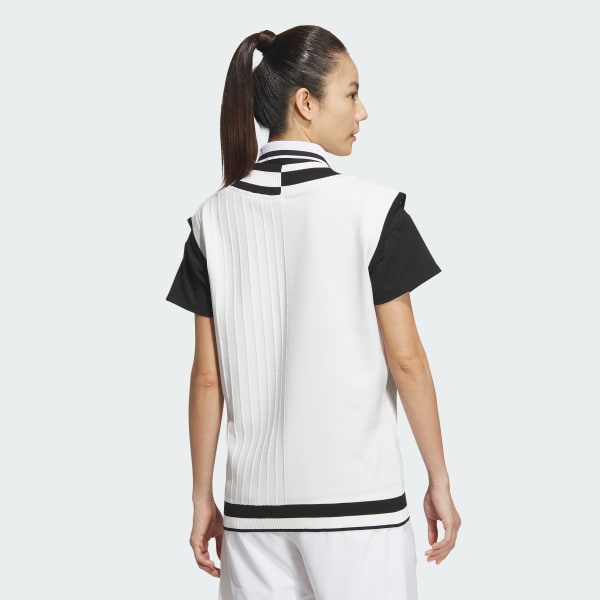 White Loose Fit Knit Vest