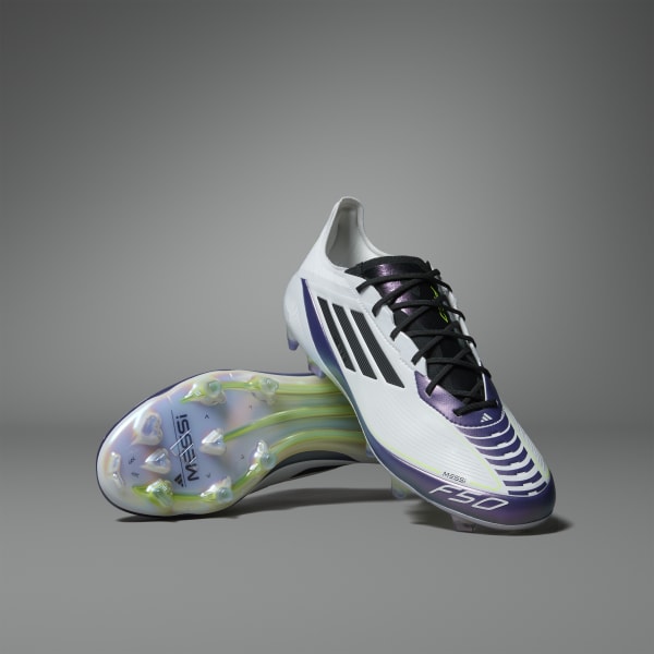 adidas F50 MESSI ホワイト/パープル Chuteira de Campo adidas F50 Club Messi Fxg - Adulto | Centauro