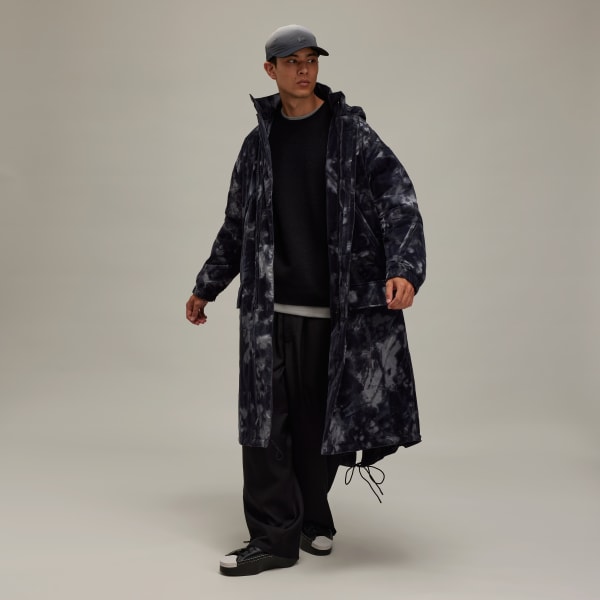 アディダス Y-3 ALLOVER PRINT PADDED PARKA - ブラック