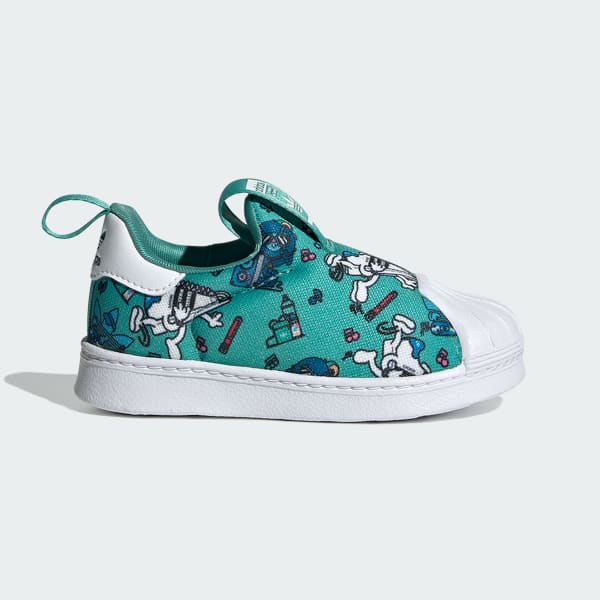 Green Superstar 360 Shoes Kids