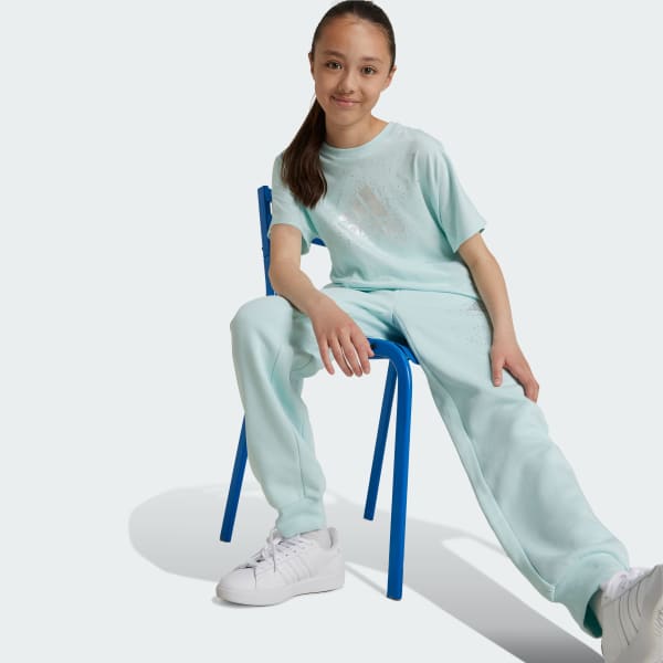 Turquoise Glam Sweat Pants Kids