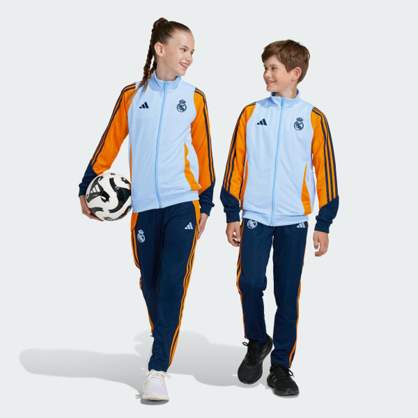 modrá Real Madrid Tiro 24 Track Suit Kids
