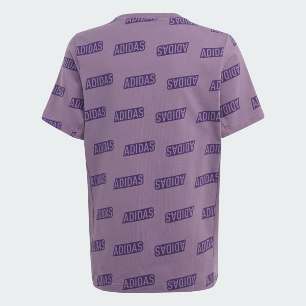 Purple Brand Love Golden Allover Print T-Shirt Kids