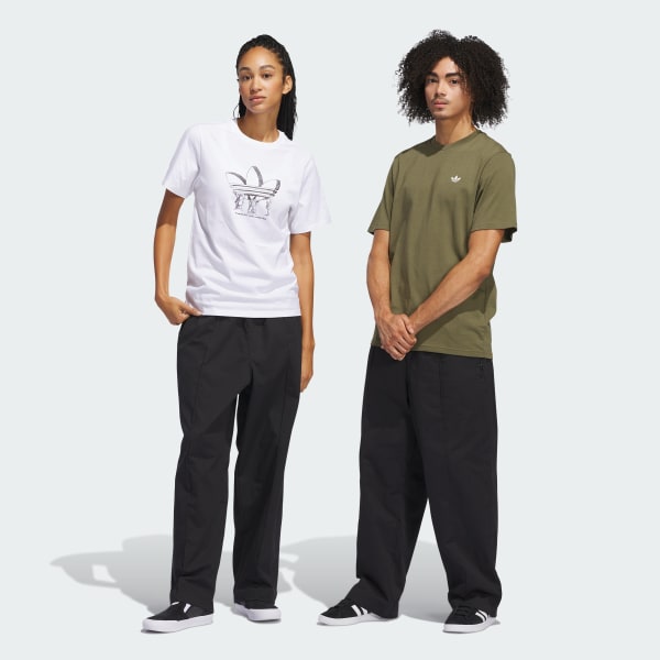 Negro Pantalón Skateboarding Pintuck (Unisex)