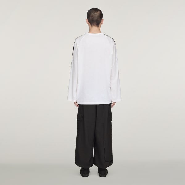 Y-3 CLOSURE LONG SLEEVE TEE ブラック 半袖ホワイト Adidas Y-3 Sail Closure Long Sleeve Tee Black - POIZON